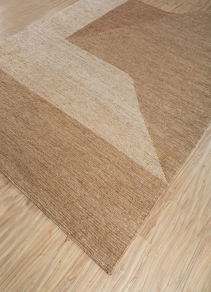 daaira beige and brown jute and hemp flat weaves Rug - FoldShot