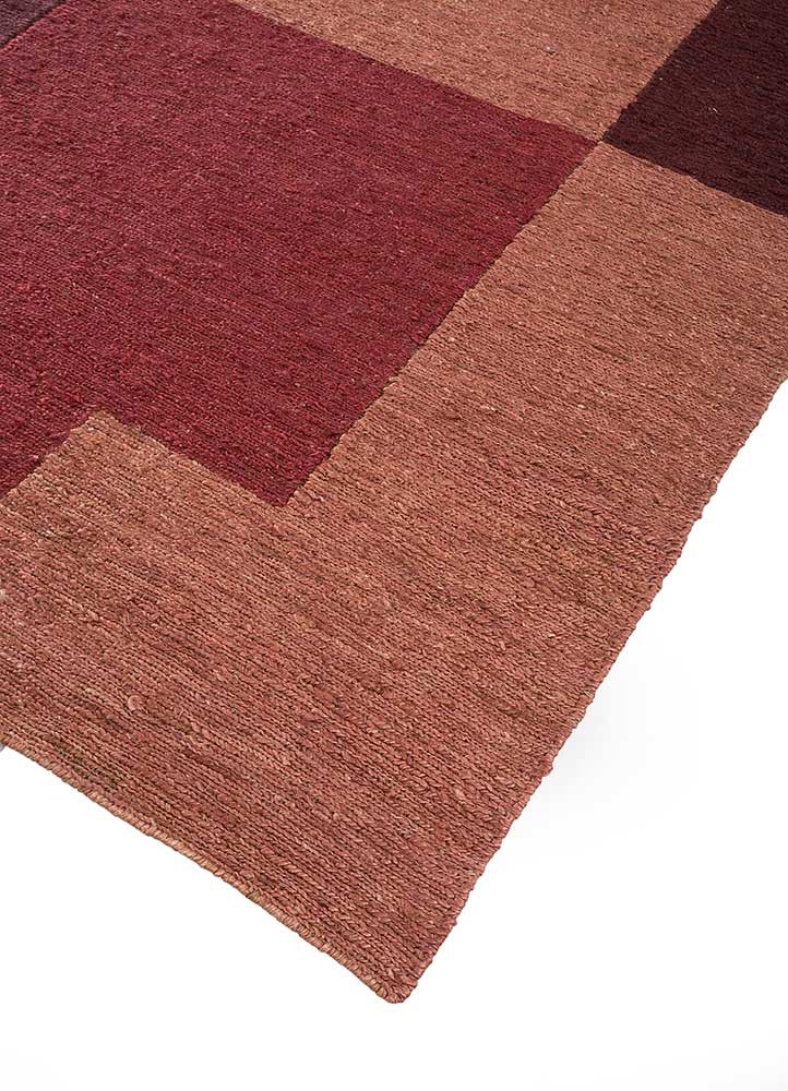 daaira red and orange jute and hemp flat weaves Rug - FoldShot