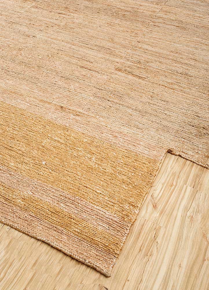 aprezo beige and brown jute and hemp hand knotted Rug - FoldShot