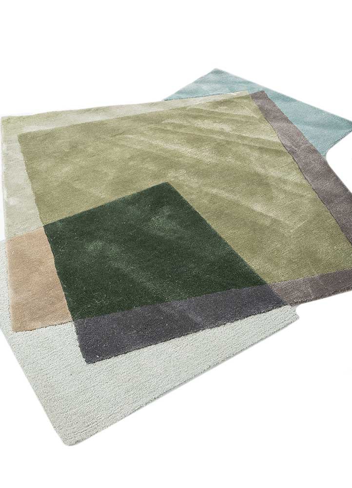 come around green wool and viscose hand tufted Rug - FoldShot come around green wool and viscose hand tufted Rug - FoldShot