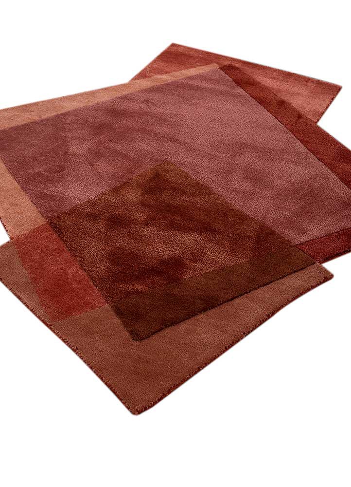 come around red and orange wool and viscose hand tufted Rug - FoldShot come around red and orange wool and viscose hand tufted Rug - FoldShot