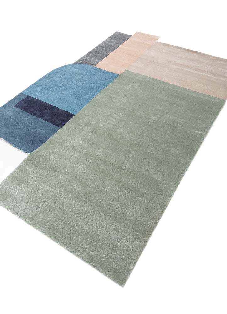 come around green wool and viscose hand tufted Rug - FoldShot come around green wool and viscose hand tufted Rug - FoldShot