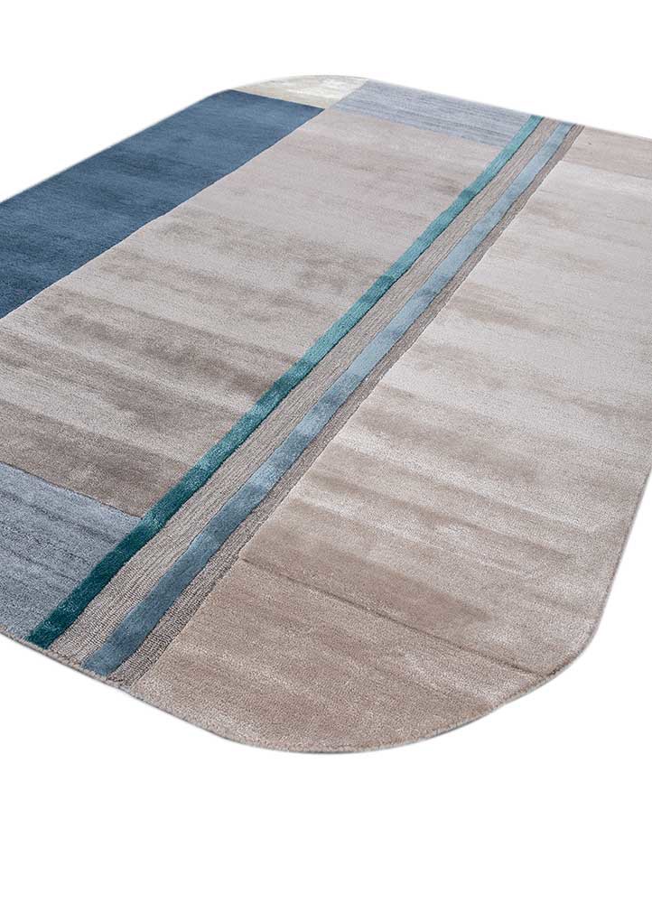 come around ivory wool and viscose hand tufted Rug - FoldShot
