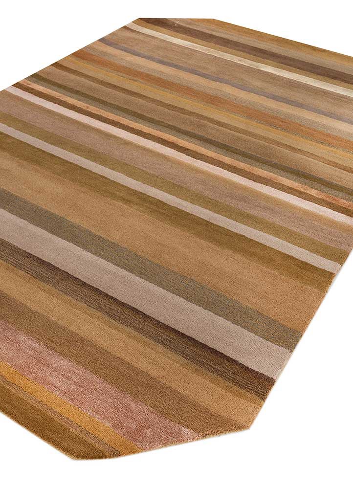 come around beige and brown wool and viscose hand tufted Rug - FoldShot come around beige and brown wool and viscose hand tufted Rug - FoldShot