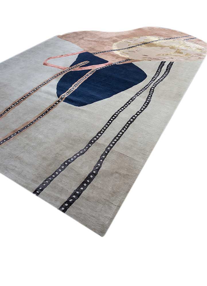 caliedo ivory wool and viscose hand tufted Rug - FoldShot caliedo ivory wool and viscose hand tufted Rug - FoldShot