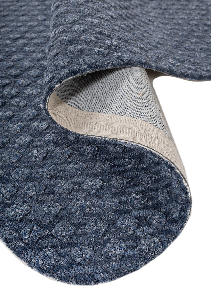 pathways blue wool and bamboo silk hand tufted Rug - FoldShot pathways blue wool and bamboo silk hand tufted Rug - FoldShot