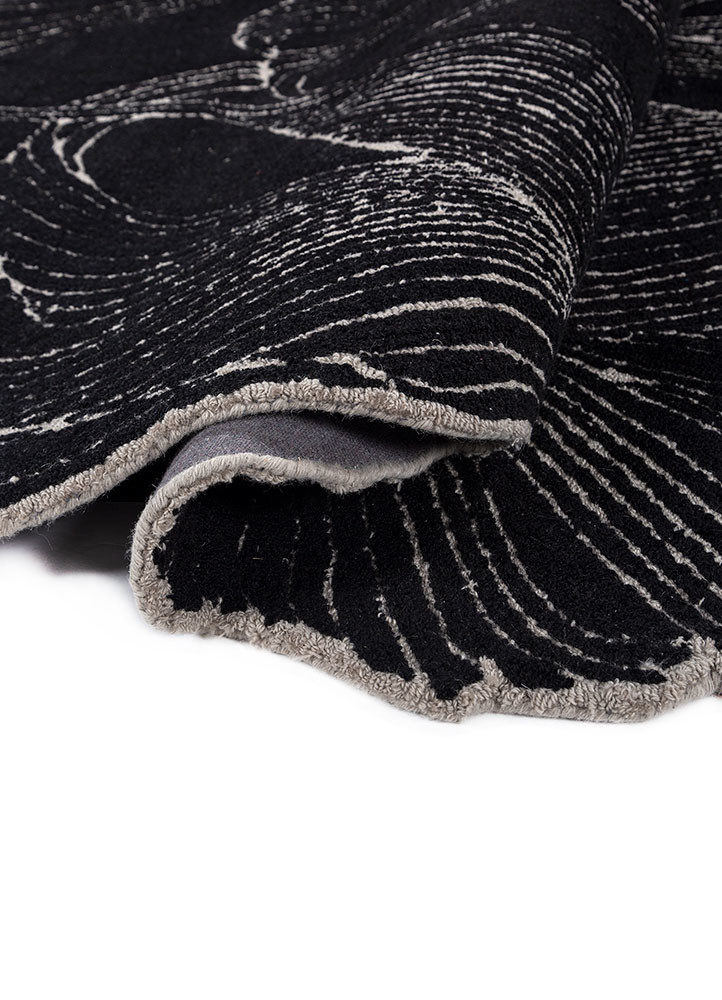 infini grey and black wool hand tufted Rug - FoldShot infini grey and black wool hand tufted Rug - FoldShot