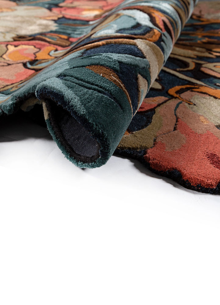 nebulora blue wool and viscose hand tufted Rug - FoldShot nebulora blue wool and viscose hand tufted Rug - FoldShot