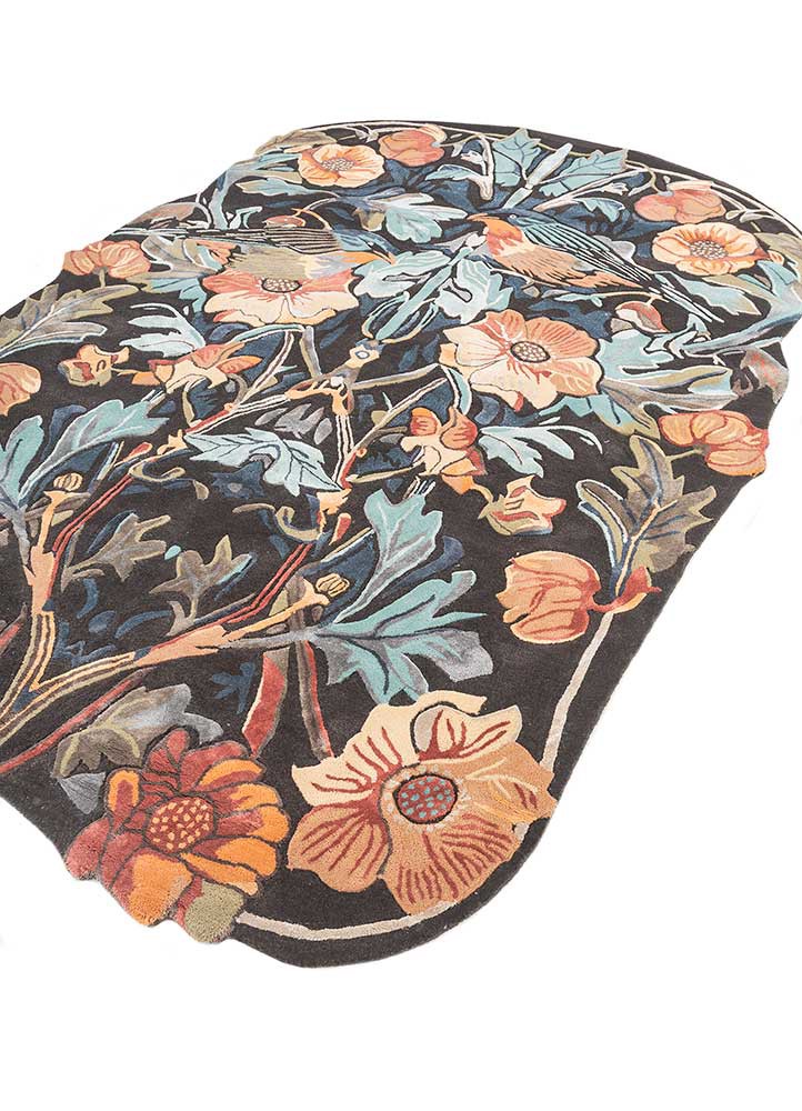 nebulora blue wool and viscose hand tufted Rug - FoldShot