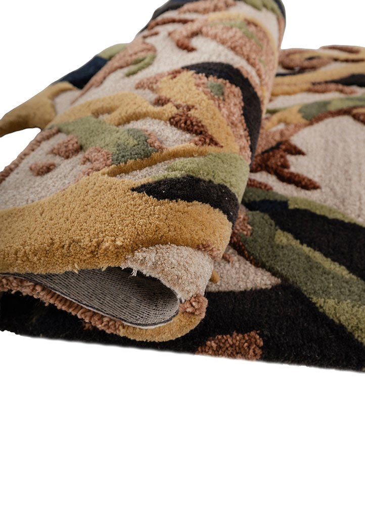 aprezo ivory wool and bamboo silk hand tufted Rug - FoldShot aprezo ivory wool and bamboo silk hand tufted Rug - FoldShot