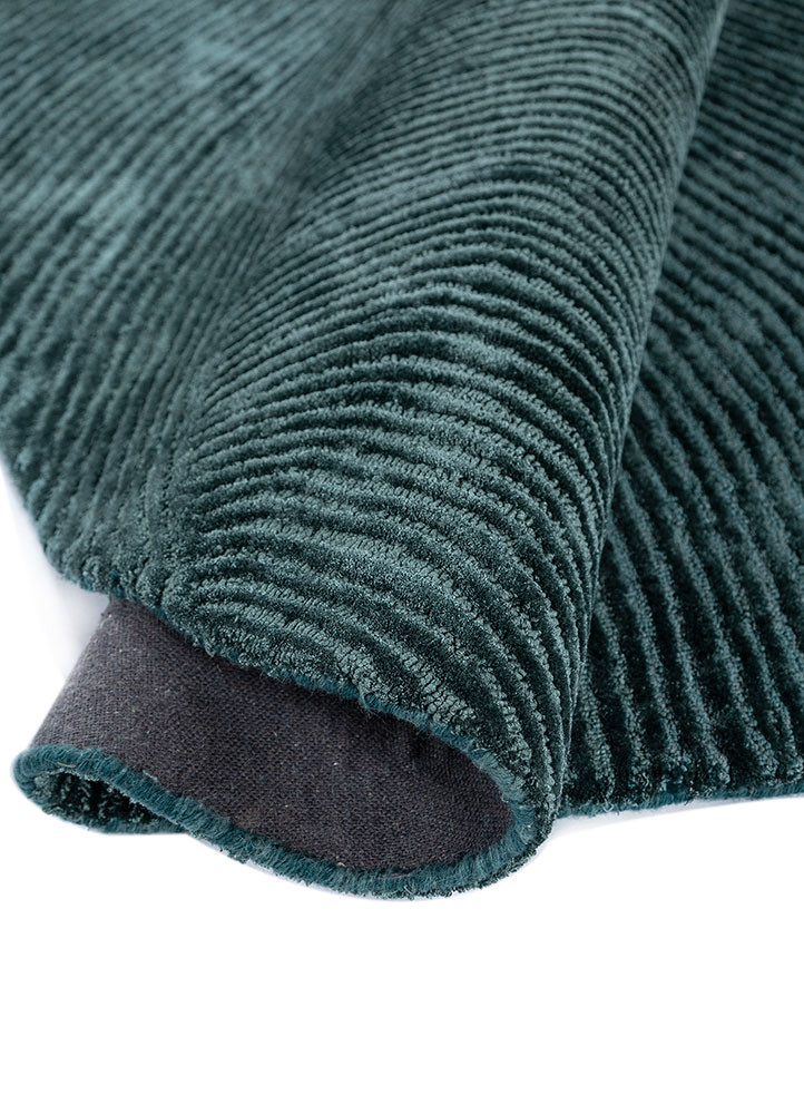 cera blue viscose hand tufted Rug - FoldShot