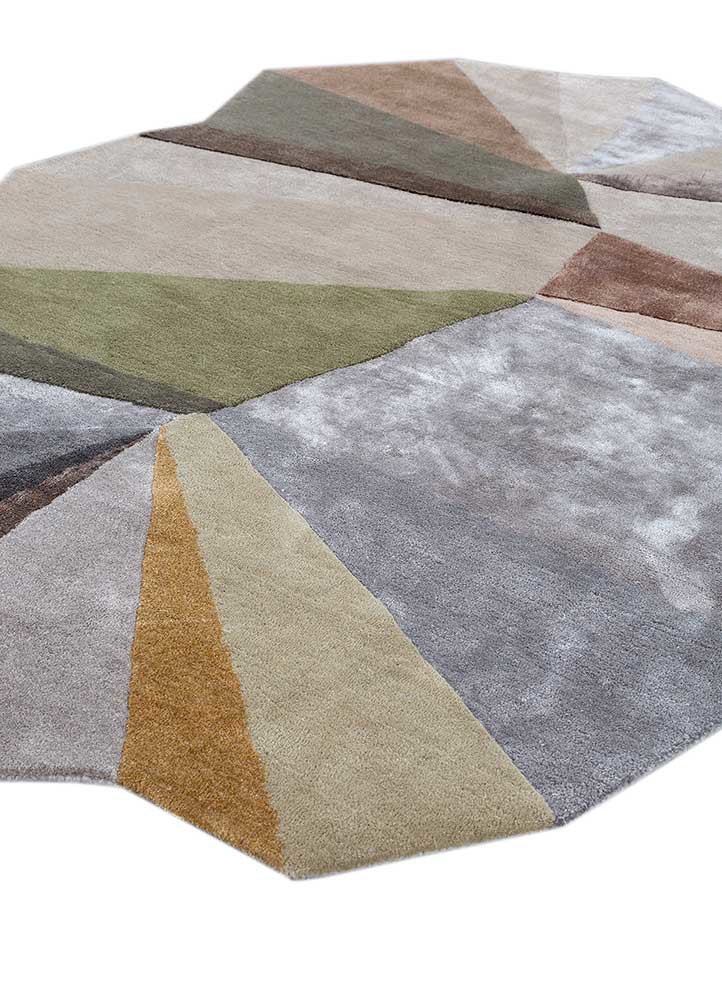 come around grey and black wool and viscose hand tufted Rug - FoldShot come around grey and black wool and viscose hand tufted Rug - FoldShot