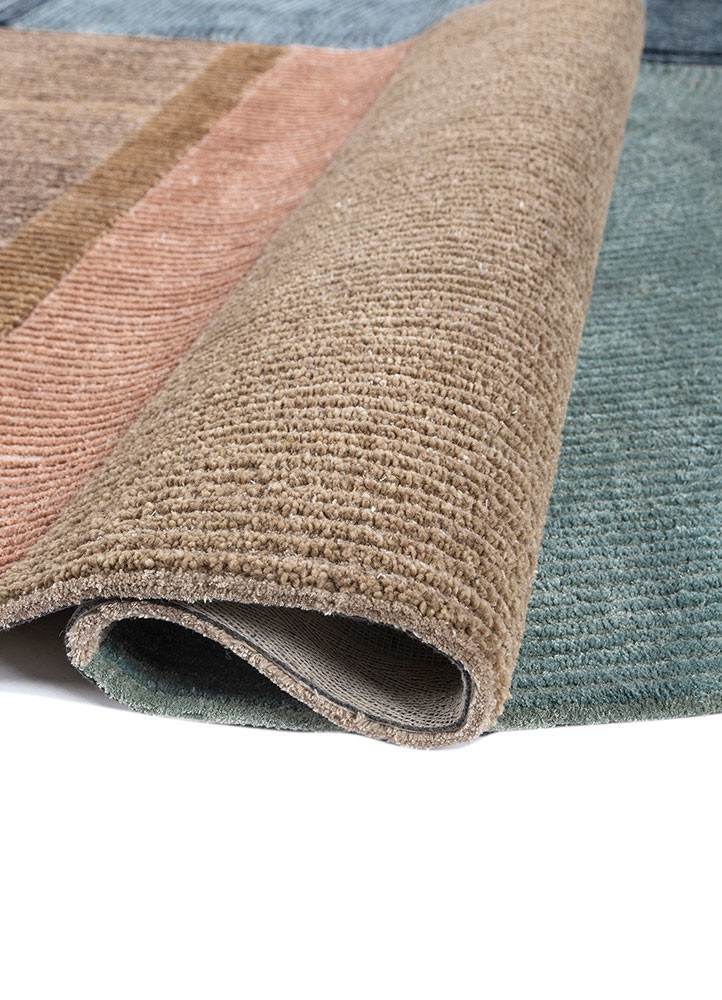 come around blue wool and viscose hand tufted Rug - FoldShot come around blue wool and viscose hand tufted Rug - FoldShot