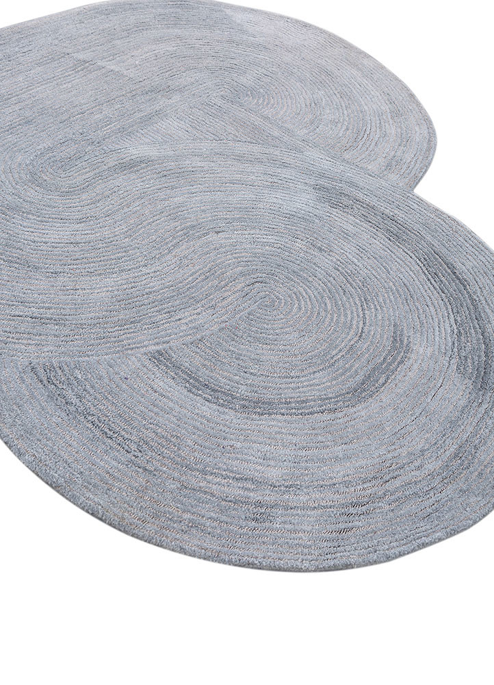 cera blue wool and viscose hand tufted Rug - FoldShot cera blue wool and viscose hand tufted Rug - FoldShot
