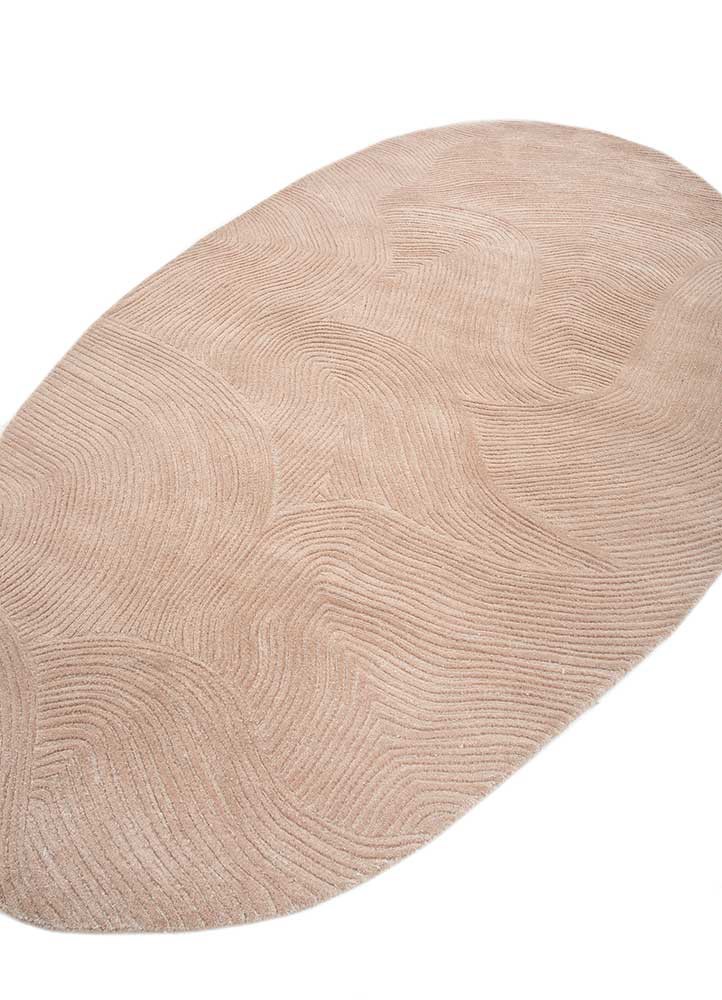 pathways red and orange wool and viscose hand tufted Rug - FoldShot