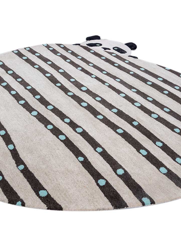 Confetti Grey and Black Hand Tufted Wool and Viscose Rugs Tra13421