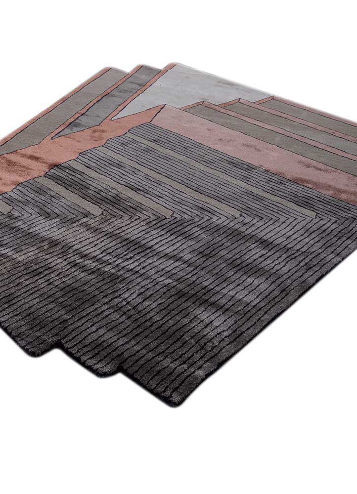 archetype grey and black wool and viscose hand tufted Rug - FoldShot archetype grey and black wool and viscose hand tufted Rug - FoldShot