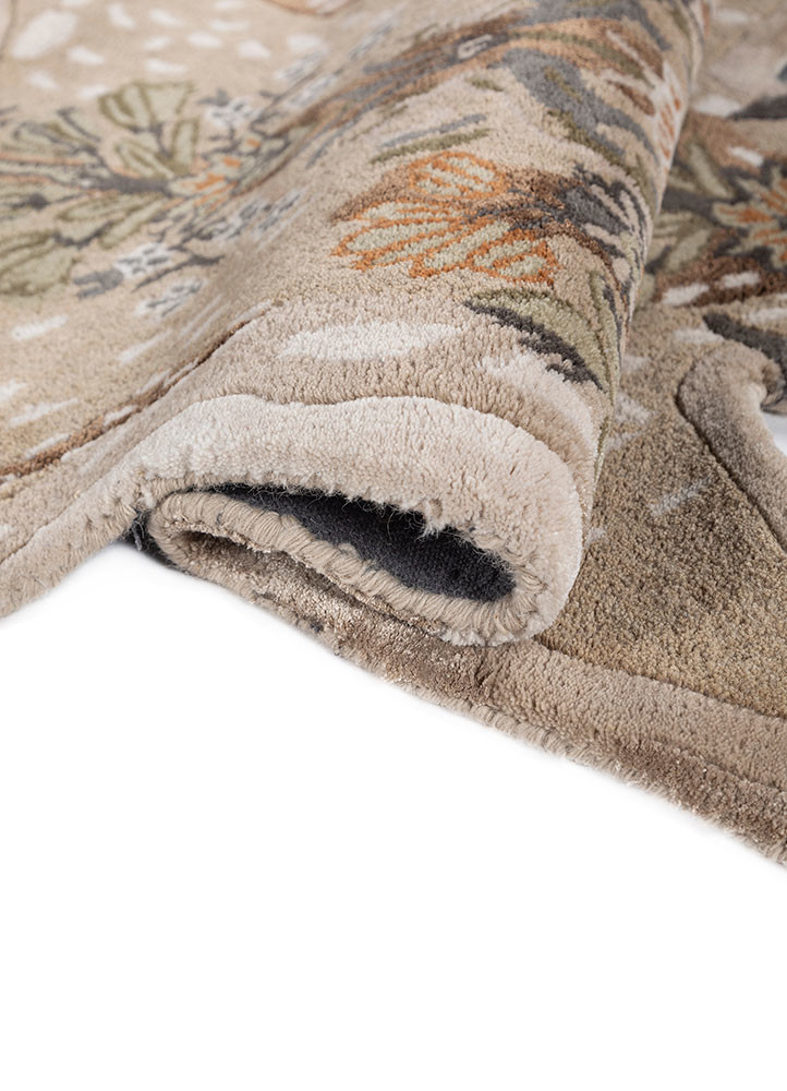 wild wanderlust beige and brown wool and viscose hand tufted Rug - FoldShot wild wanderlust beige and brown wool and viscose hand tufted Rug - FoldShot