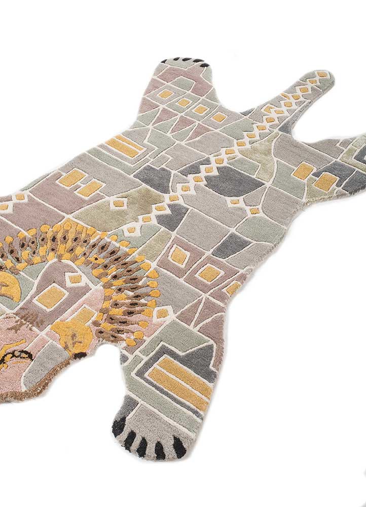 wild wanderlust grey and black wool and viscose hand tufted Rug - FoldShot