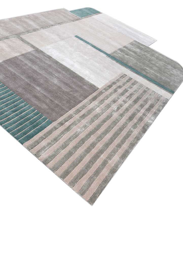 come around ivory wool and viscose hand tufted Rug - FoldShot come around ivory wool and viscose hand tufted Rug - FoldShot