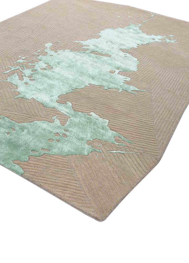 adrift gold wool and viscose hand tufted Rug - FoldShot