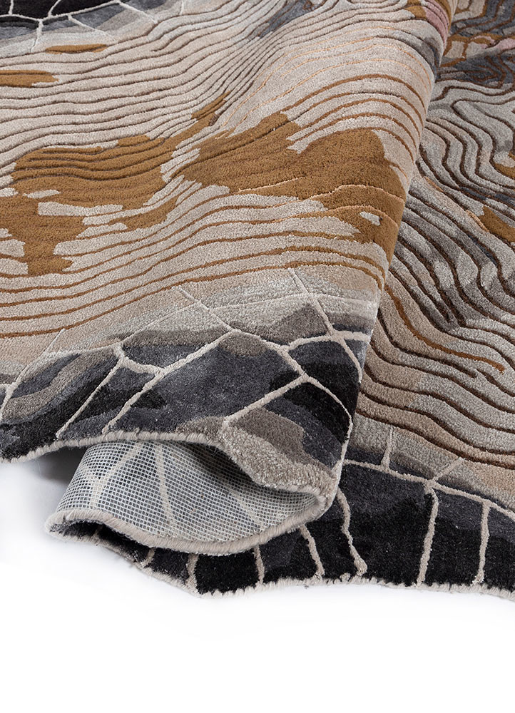 jardim ivory wool and viscose hand tufted Rug - FoldShot