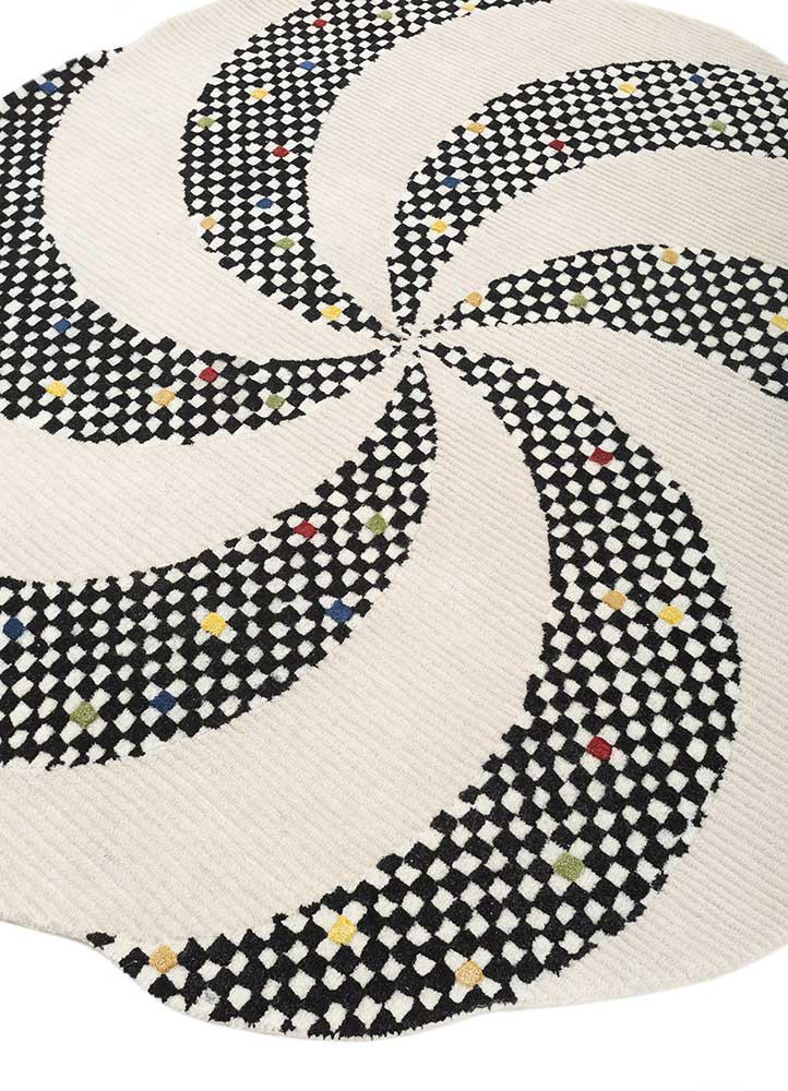 chroma ivory wool hand tufted Rug - FoldShot