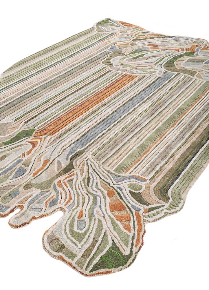 aurelia ivory wool and viscose hand tufted Rug - FoldShot