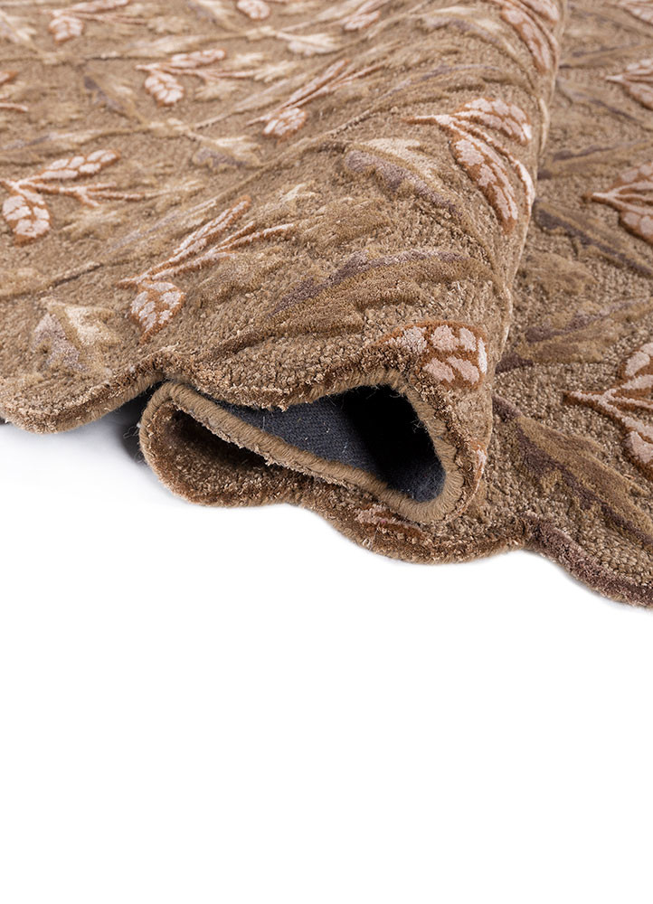 aurelia beige and brown wool and viscose hand tufted Rug - FoldShot aurelia beige and brown wool and viscose hand tufted Rug - FoldShot