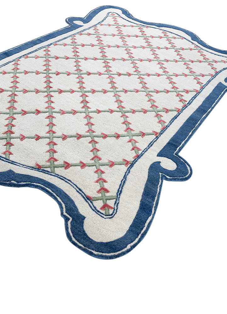 jardins du monde ivory wool hand tufted Rug - FoldShot