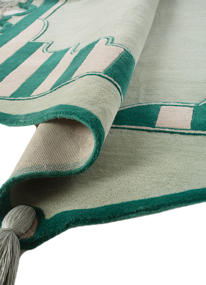 jardins du monde blue wool hand tufted Rug - FoldShot jardins du monde blue wool hand tufted Rug - FoldShot