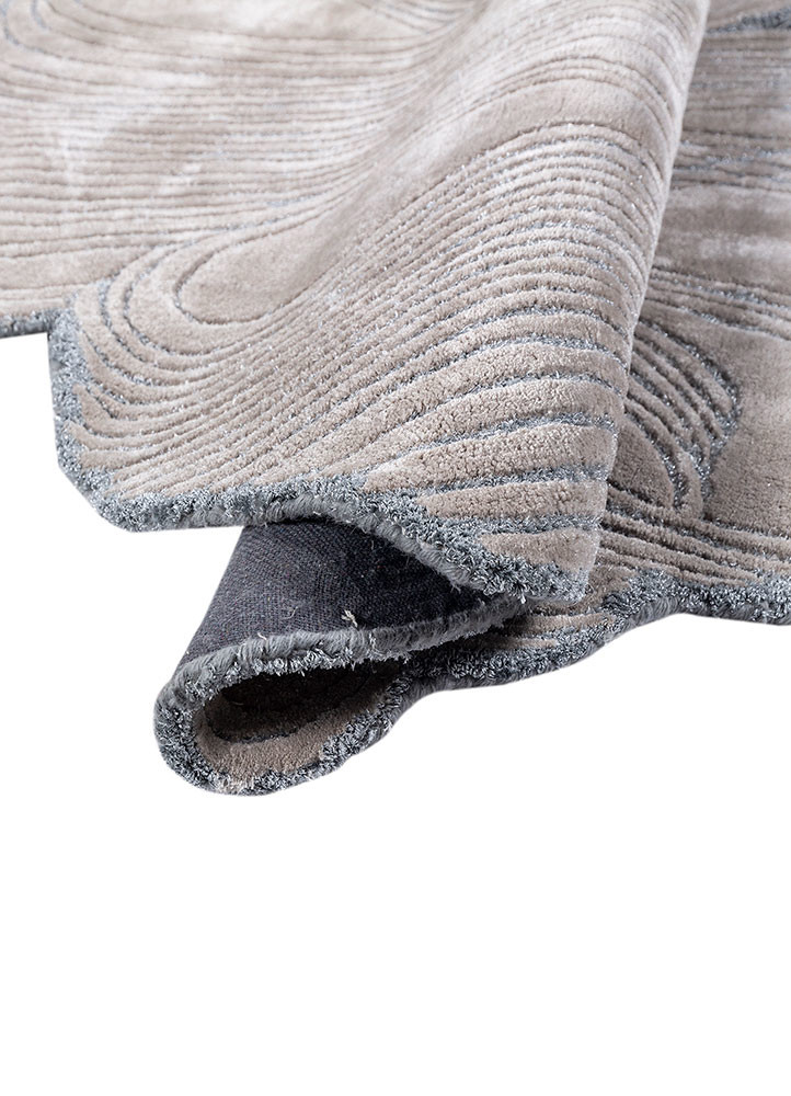 infini grey and black viscose hand tufted Rug - FoldShot