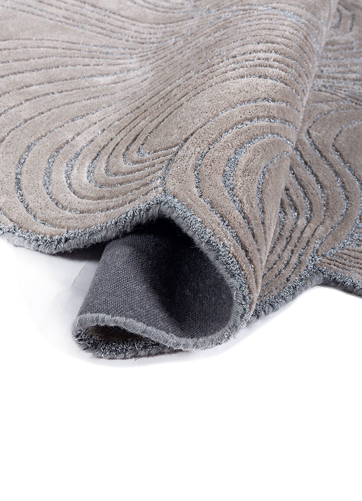 infini grey and black viscose hand tufted Rug - FoldShot infini grey and black viscose hand tufted Rug - FoldShot