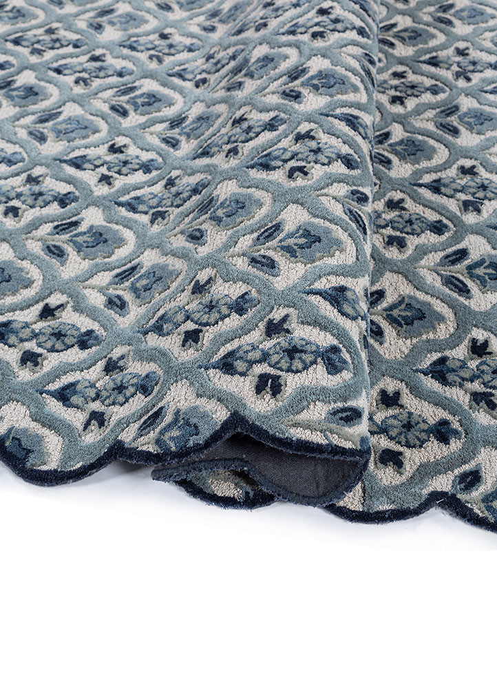 aurelia grey and black wool and viscose hand tufted Rug - FoldShot