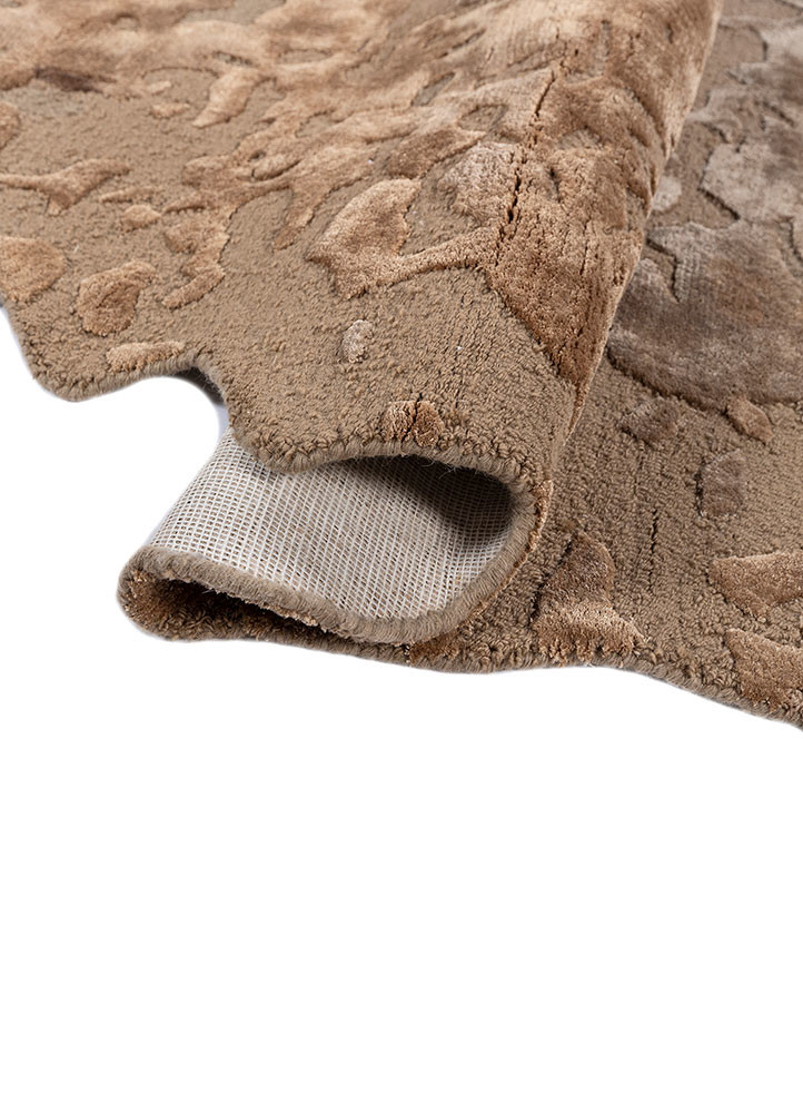 white noise beige and brown wool and viscose hand tufted Rug - FoldShot white noise beige and brown wool and viscose hand tufted Rug - FoldShot