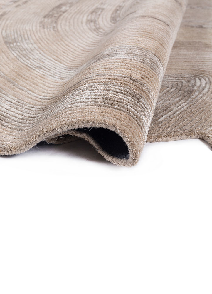 lucid beige and brown wool and viscose hand tufted Rug - FoldShot lucid beige and brown wool and viscose hand tufted Rug - FoldShot