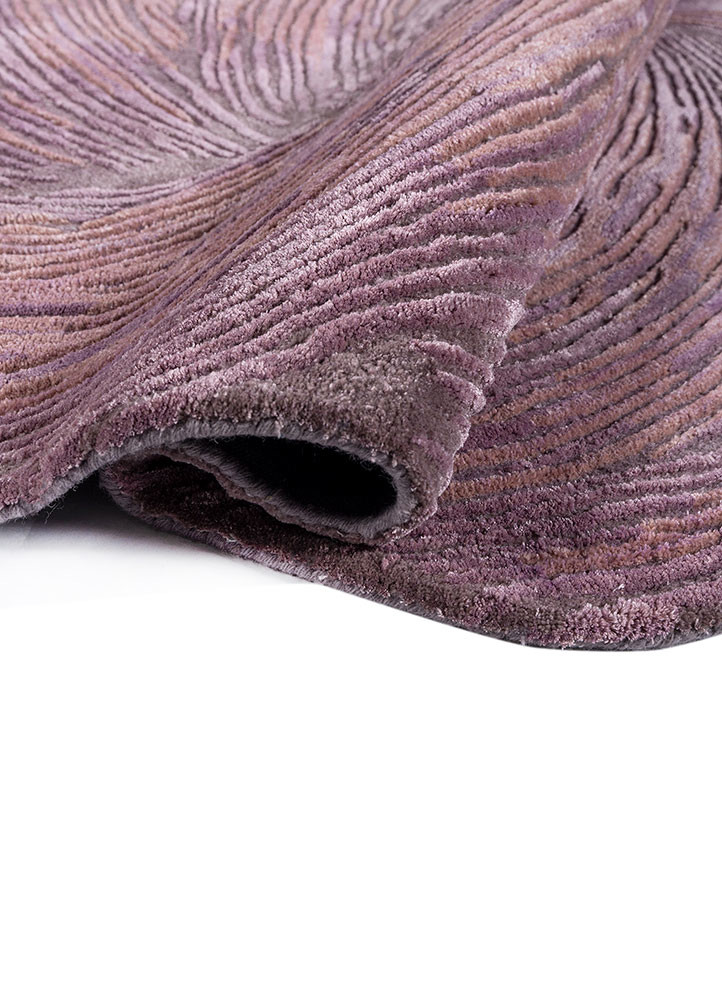 infini pink and purple wool and viscose hand tufted Rug - FoldShot