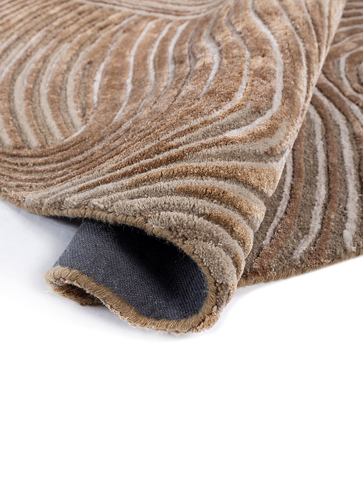 cera beige and brown wool and viscose hand tufted Rug - FoldShot cera beige and brown wool and viscose hand tufted Rug - FoldShot