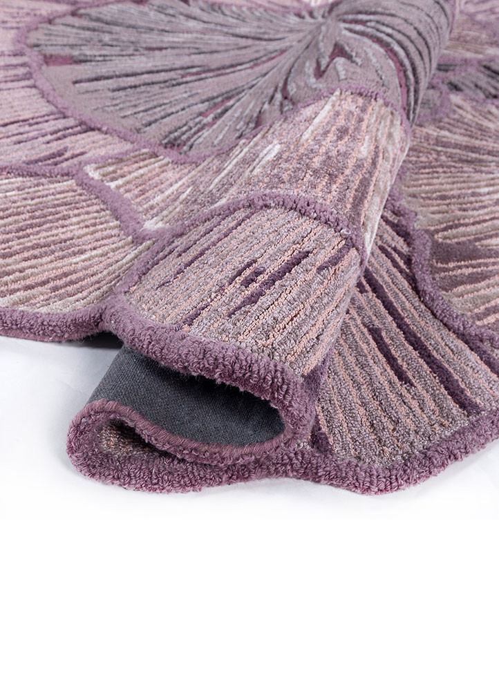 aurelia pink and purple wool and viscose hand tufted Rug - FoldShot