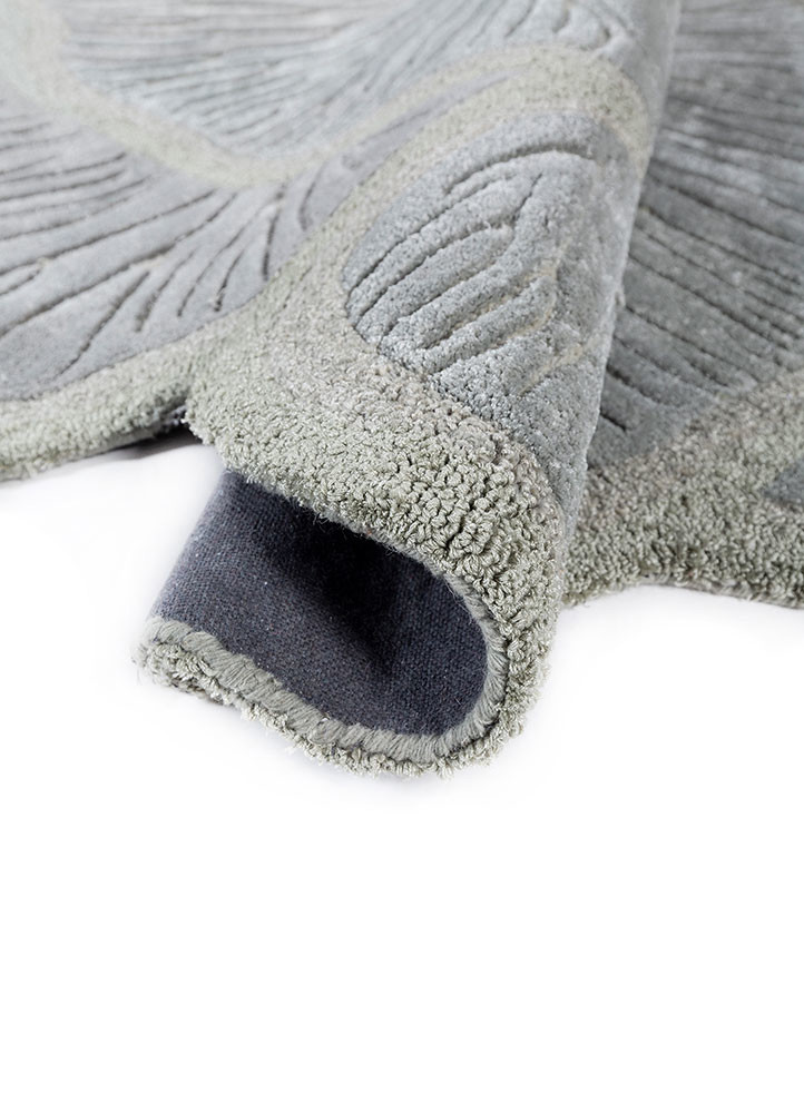 aurelia blue wool and viscose hand tufted Rug - FoldShot