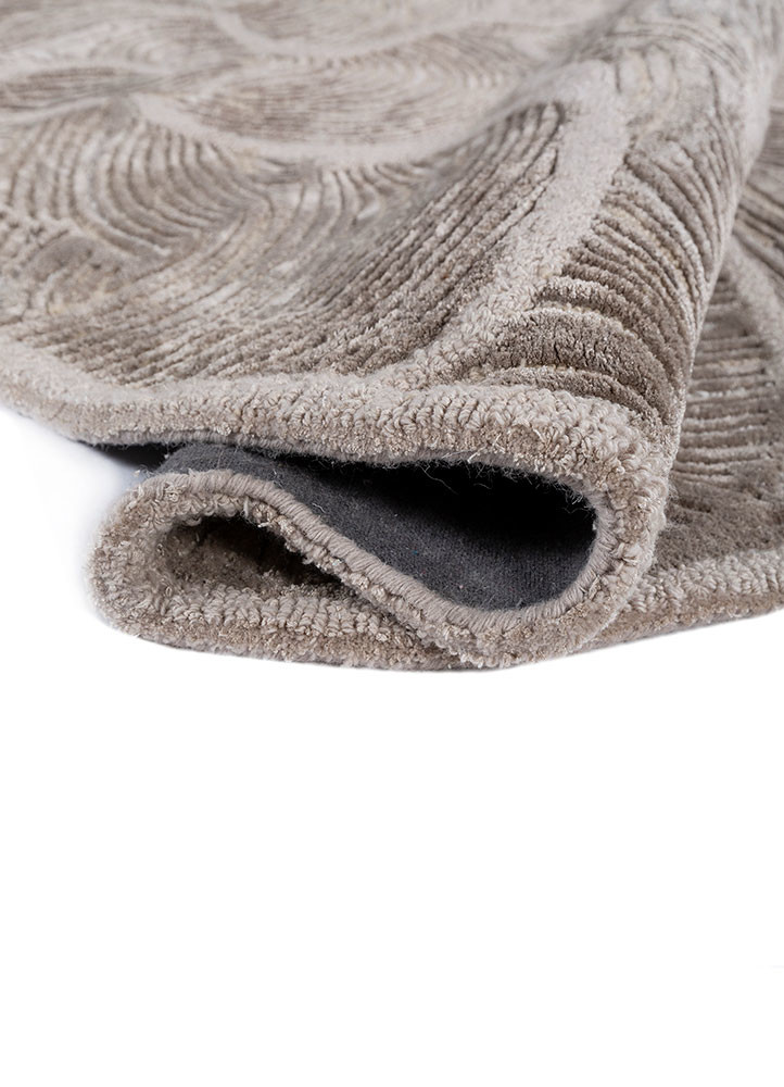 aurelia beige and brown wool and viscose hand tufted Rug - FoldShot aurelia beige and brown wool and viscose hand tufted Rug - FoldShot