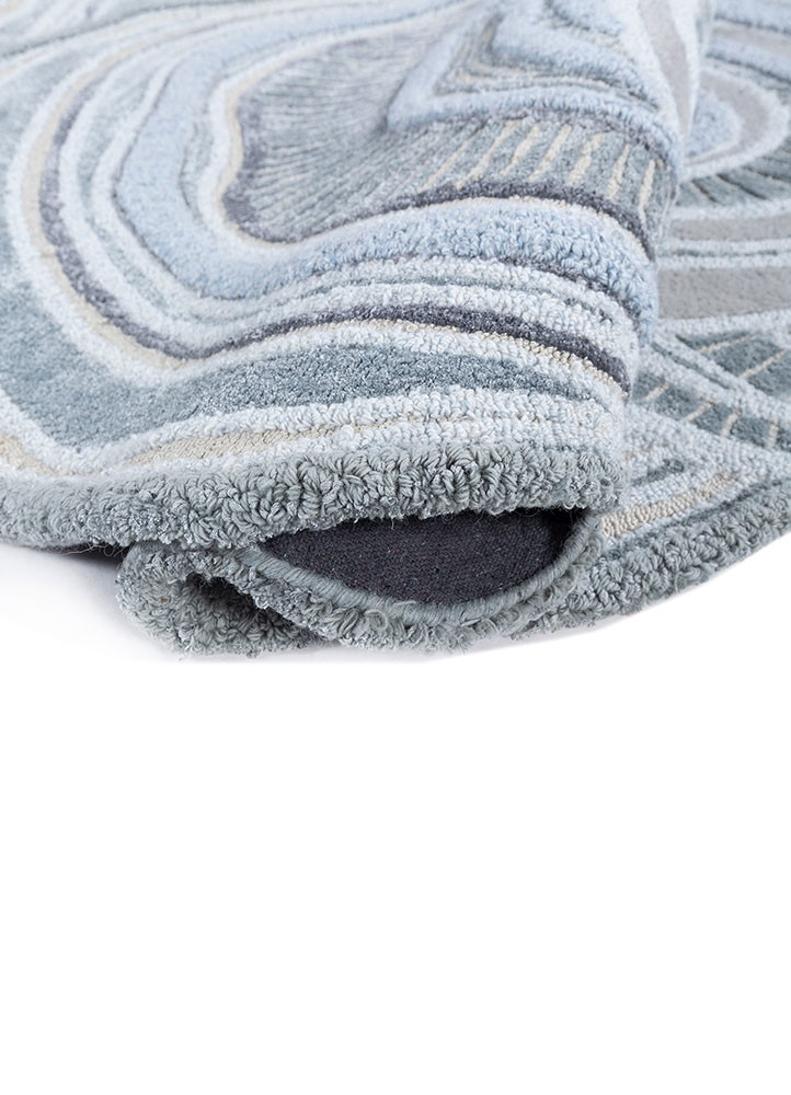 aurelia blue wool and viscose hand tufted Rug - FoldShot aurelia blue wool and viscose hand tufted Rug - FoldShot