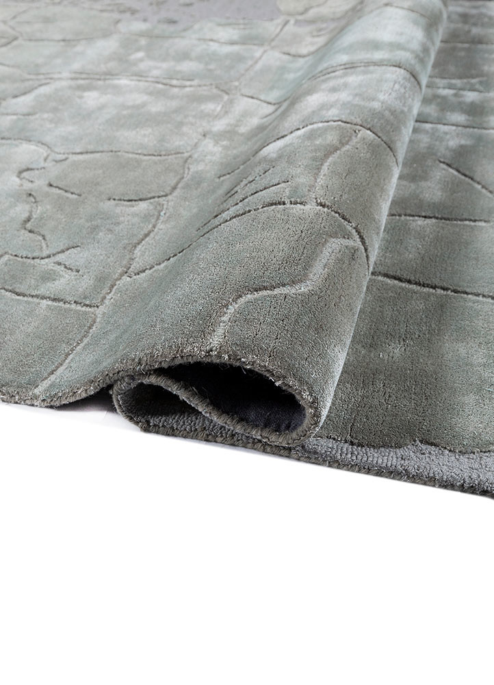 pathways blue wool and viscose hand tufted Rug - FoldShot pathways blue wool and viscose hand tufted Rug - FoldShot