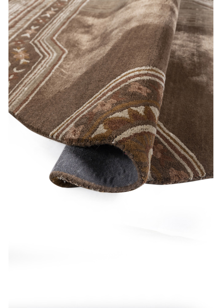 aprezo beige and brown wool and viscose hand tufted Rug - FoldShot aprezo beige and brown wool and viscose hand tufted Rug - FoldShot