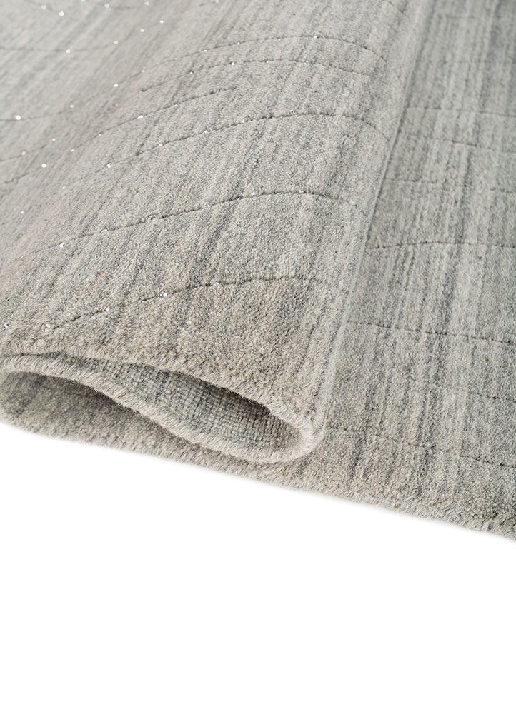 forme blue wool hand loom Rug - FoldShot