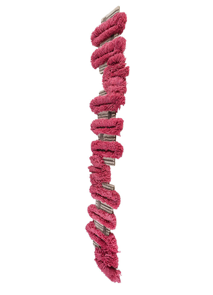 exposed spine red and orange wool and viscose hand tufted WALL ART & TAPESTRY - FoldShot exposed spine red and orange wool and viscose hand tufted WALL ART & TAPESTRY - FoldShot