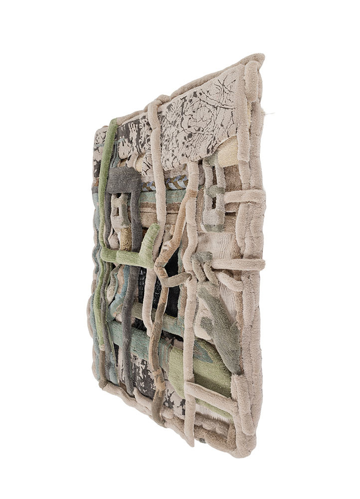 exposed spine green wool wall art WALL ART & TAPESTRY - FoldShot