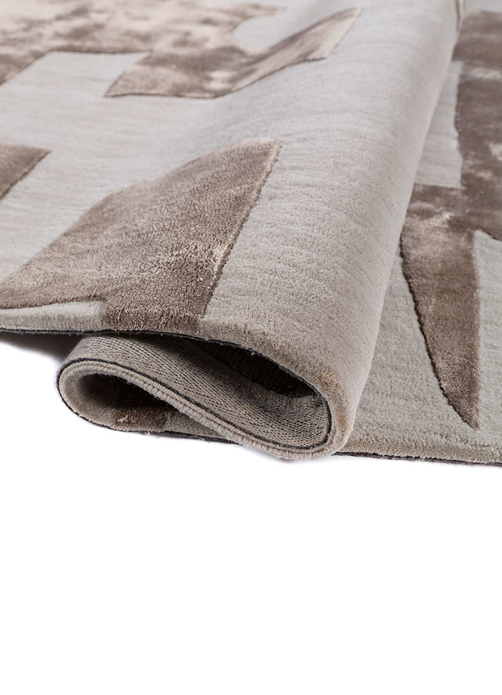 white noise blue wool and viscose hand tufted Rug - FoldShot white noise blue wool and viscose hand tufted Rug - FoldShot