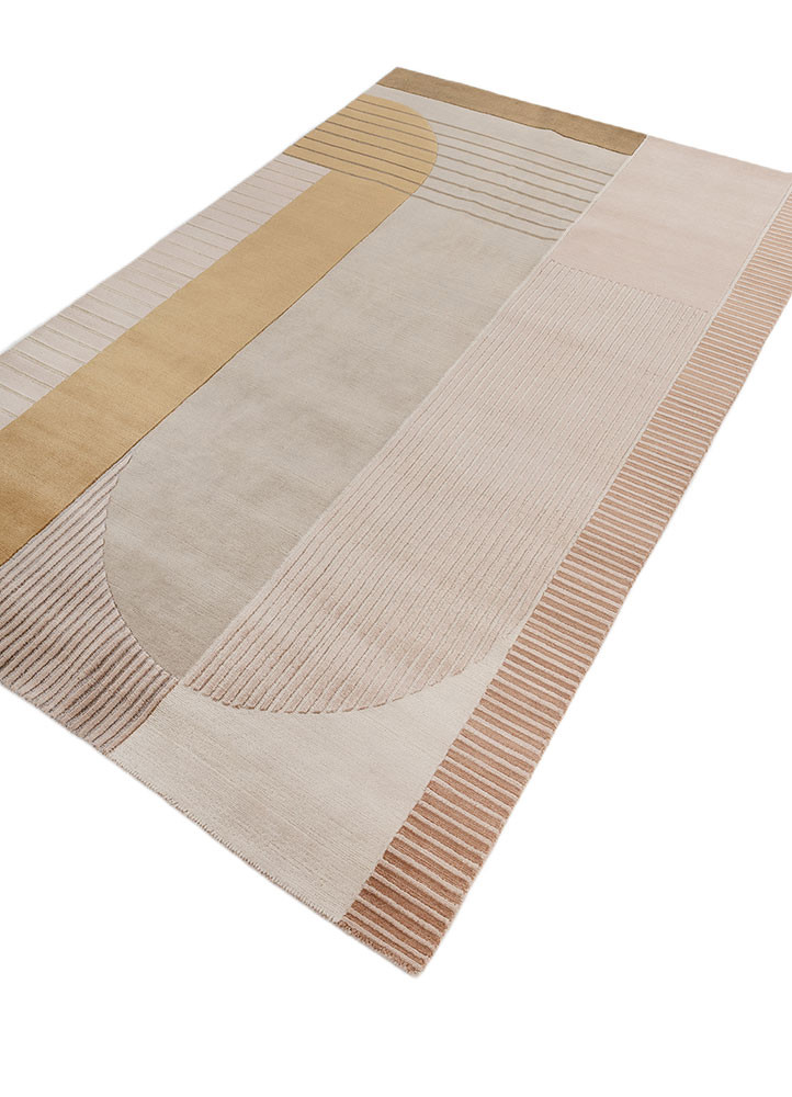 sthir ivory wool hand knotted Rug - FoldShot