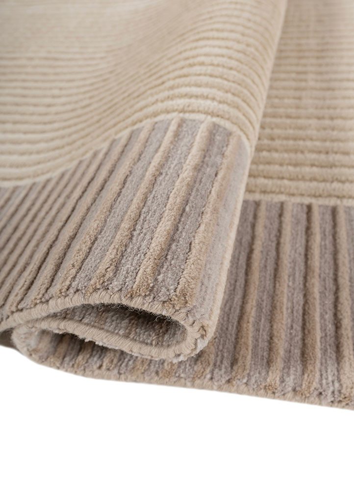 sthir grey and black wool hand knotted Rug - FoldShot